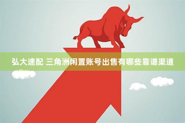 弘大速配 三角洲闲置账号出售有哪些靠谱渠道